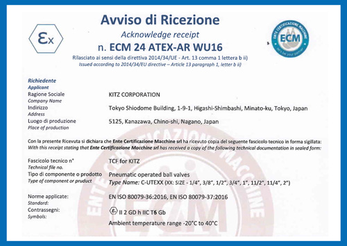 ATEX Certificate
